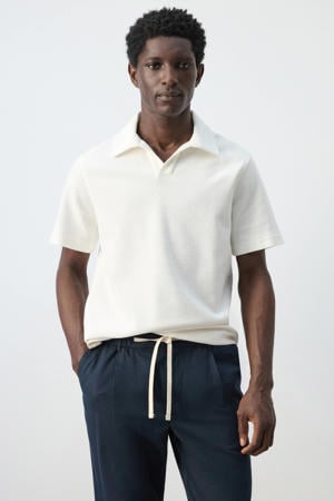 regular polo gebreid wit