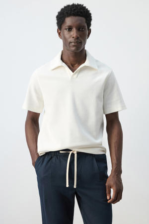 regular polo gebreid wit
