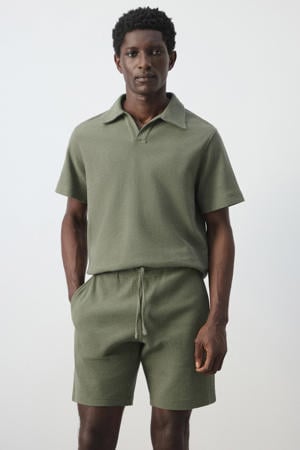 regular polo gebreid groen