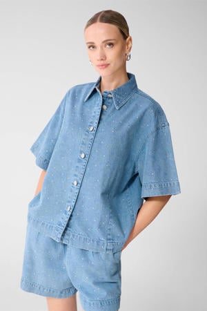 blouse medium blue denim