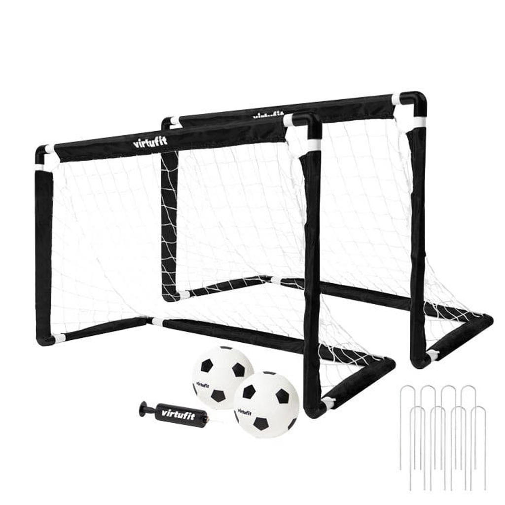 Virtufit voetbaldoelen set incl. twee ballen en pomp