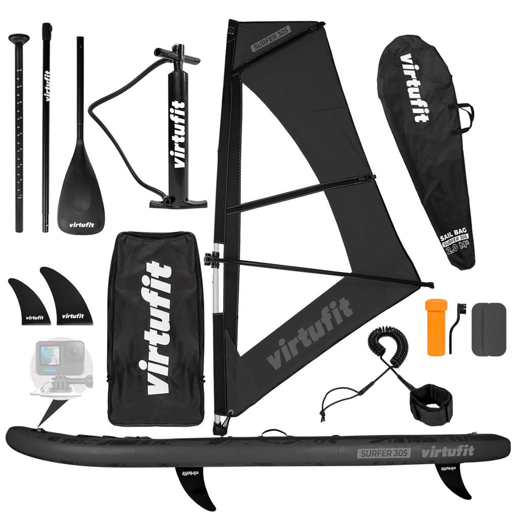 Virtufit supboard Surfer 305 zwart