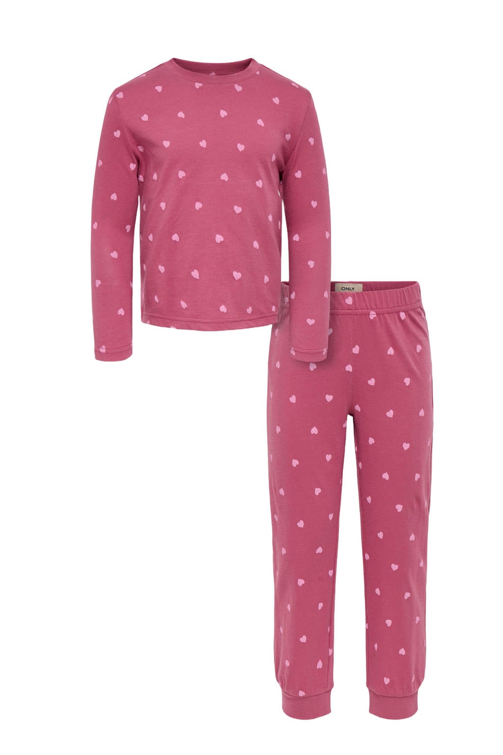 KIDS ONLY MINI pyjama met hartjes - donkerroze