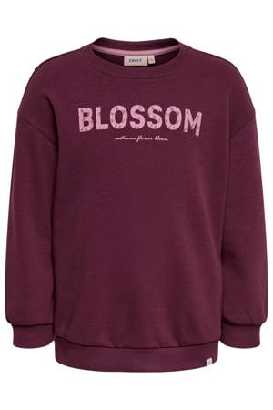 sweater met print paars