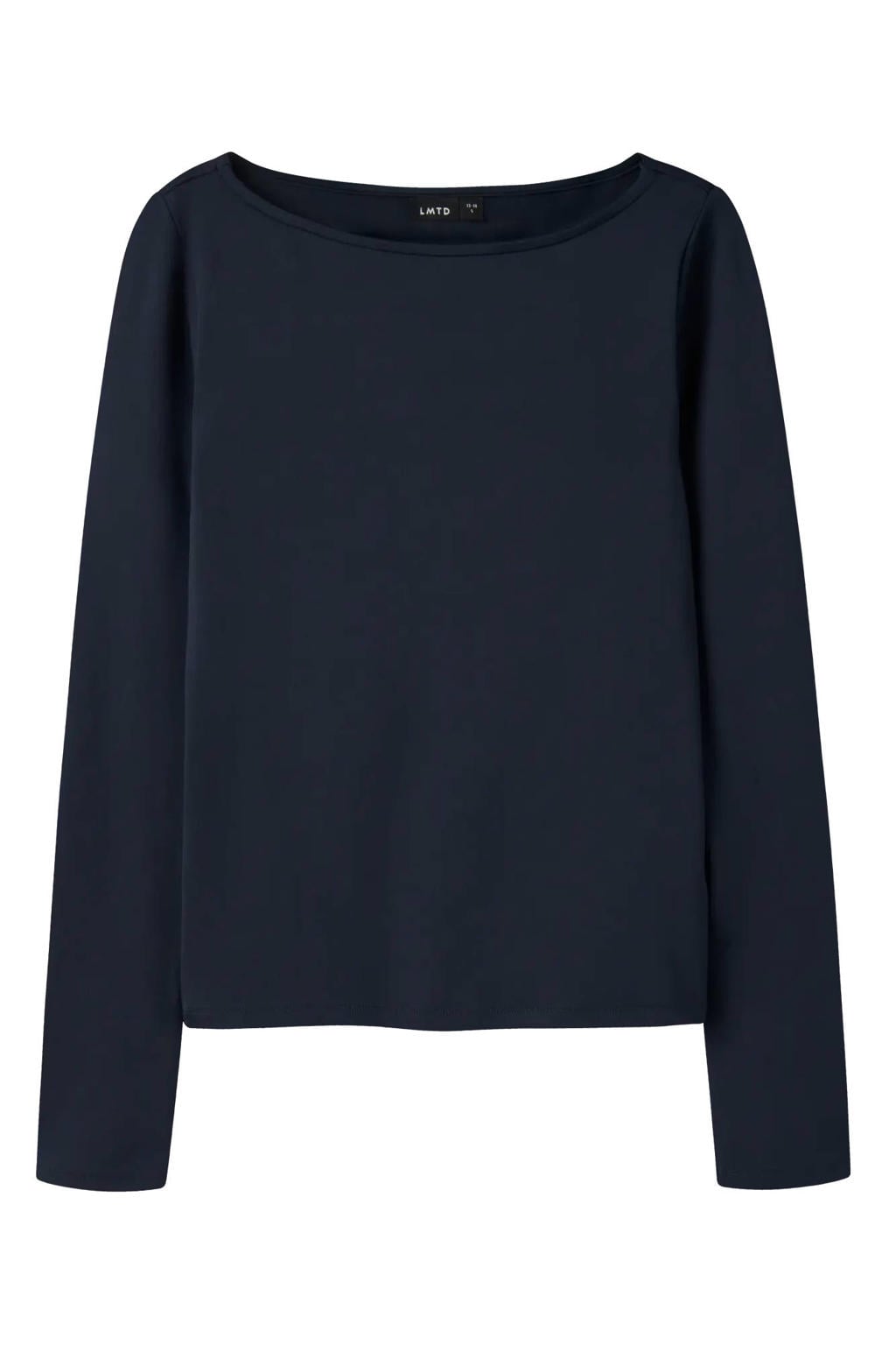 LMTD slim fit longsleeve - donkerblauw
