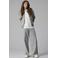 LMTD regular fit gebreid gestreept vest met wol - grijs