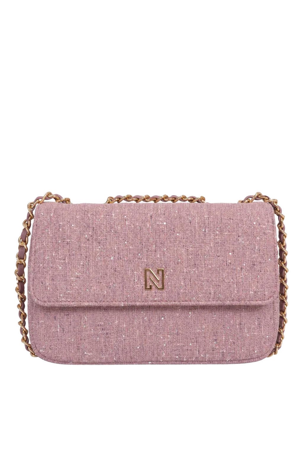 NIKKIE schoudertas Ann Shiny lichtroze