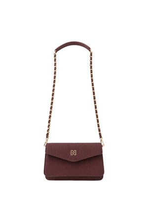 crossbody tas Daxing Canvas donkerrood