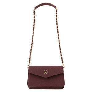 crossbody tas Daxing Canvas donkerrood