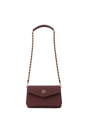 crossbody tas Daxing Canvas donkerrood
