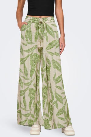 wide leg regular waist casual broek