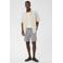 Matinique MAbarton regular waist casual short met linnen grijs