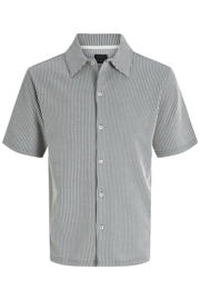thumbnail: JACK & JONES PREMIUM regular gestreept casual overhemd met ingebreid patroon blauw