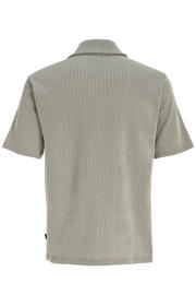 thumbnail: JACK & JONES PREMIUM regular gestreept casual overhemd met ingebreid patroon taupe