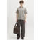 JACK & JONES PREMIUM regular gestreept casual overhemd met ingebreid patroon taupe