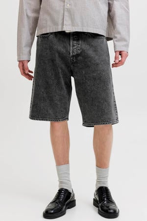 baggy fit denim short - middelgrijs