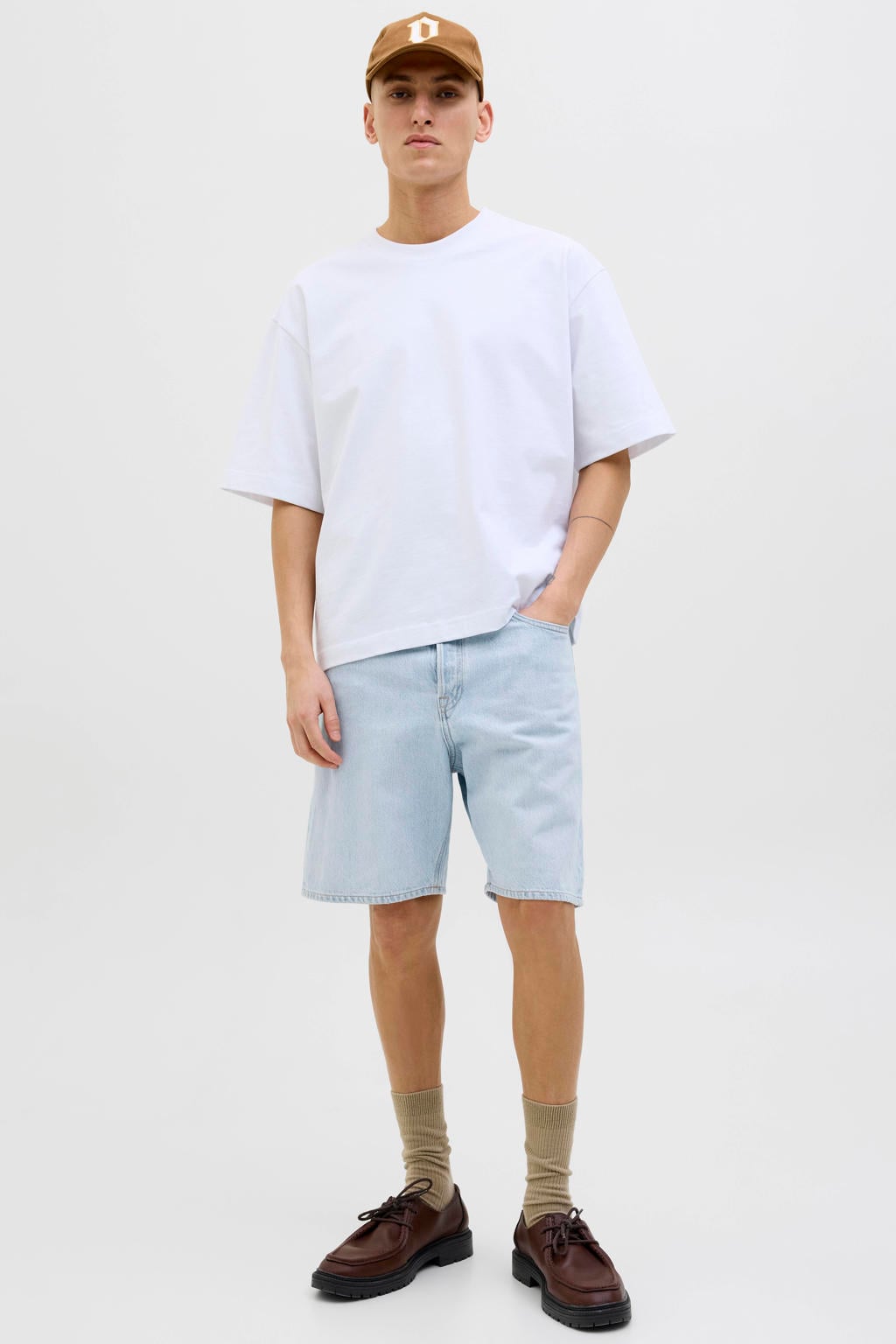 JACK & JONES JEANS INTELLIGENCE JJITONY JJORIGINAL denim relaxed short blue denim