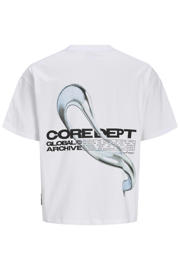 thumbnail: JACK & JONES CORE relaxed T-shirt met backprint wit