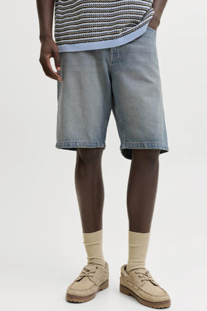 loose fit denim short - mediumblauw denim