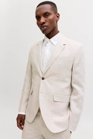 linnen slim fit colbert - beige