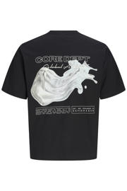 thumbnail: JACK & JONES CORE relaxed T-shirt met backprint zwart