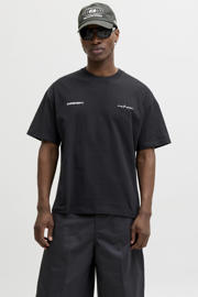 thumbnail: JACK & JONES CORE relaxed T-shirt met backprint zwart