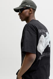 thumbnail: JACK & JONES CORE relaxed T-shirt met backprint zwart