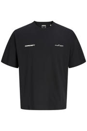 thumbnail: JACK & JONES CORE relaxed T-shirt met backprint zwart