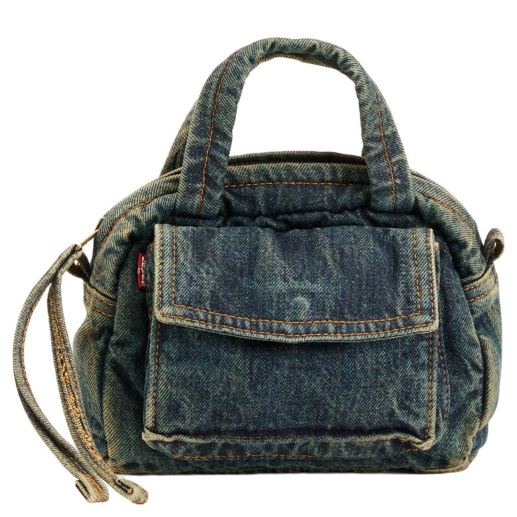 Levi's denim handtas Small Blake blauw