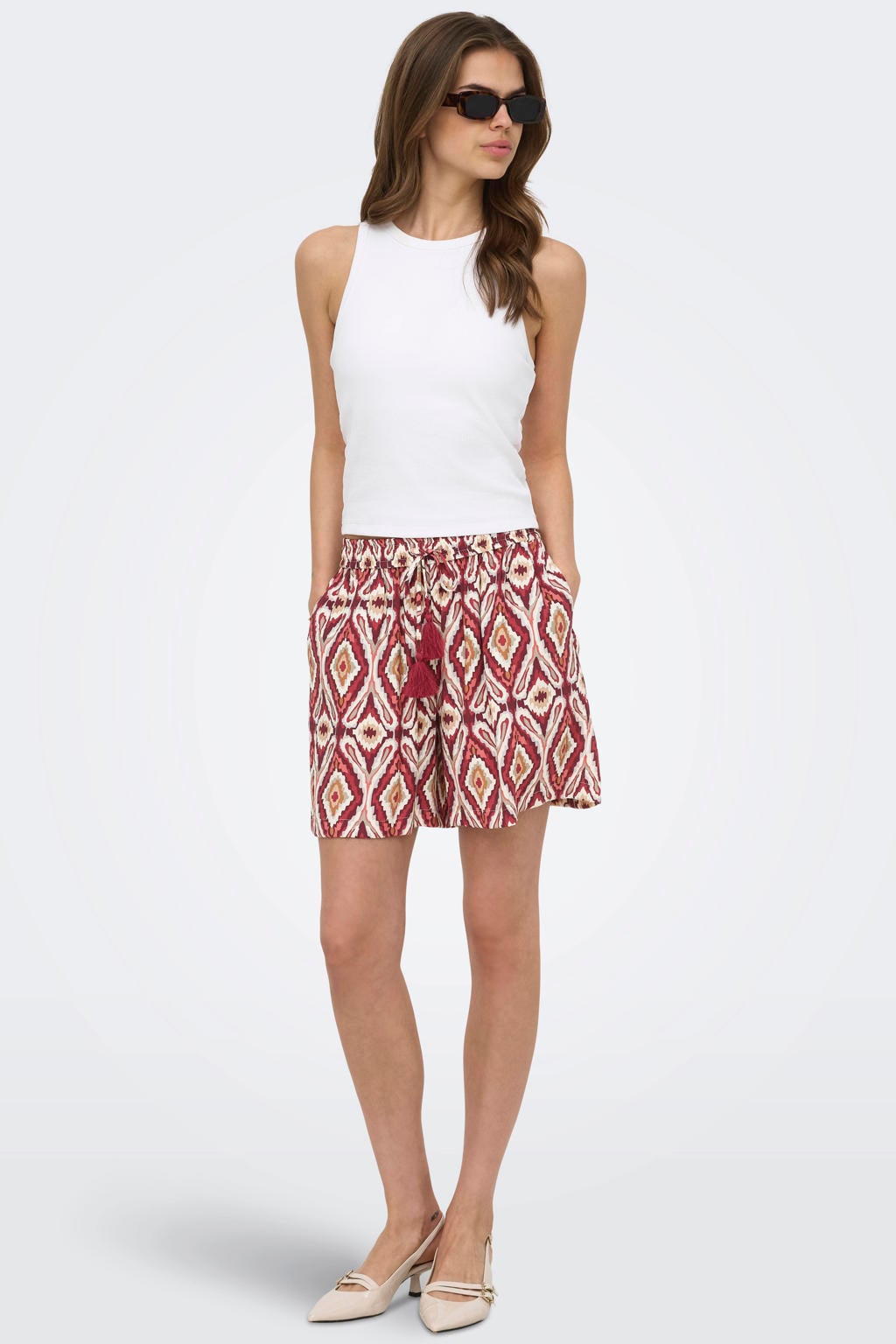 ONLY straight fit short - rood