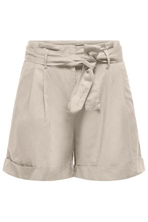high waist regular fit short - beige