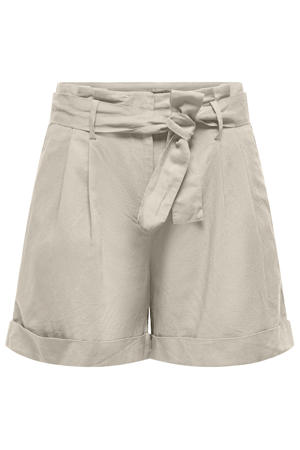 high waist regular fit short - beige