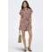 ONLY rechtvallende jumpsuit met print - donkerrood