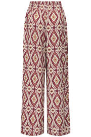 thumbnail: ONLY wide leg broek met print - donkerrood