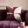 NOUS Living sierkussenhoes Langui gebloemde 45x45 cm - donkerbruin/roze