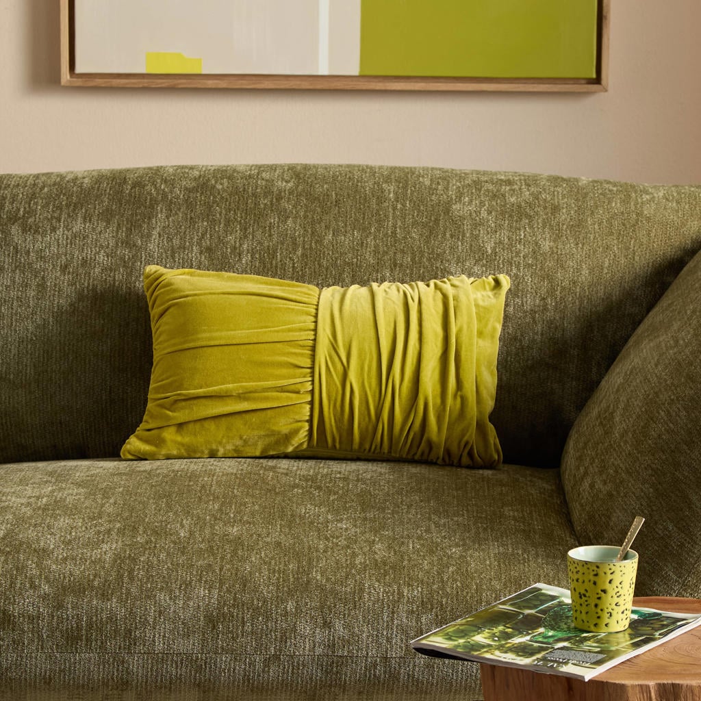 NOUS Living Lavaur rechthoekige sierkussen 30x50 cm - groen