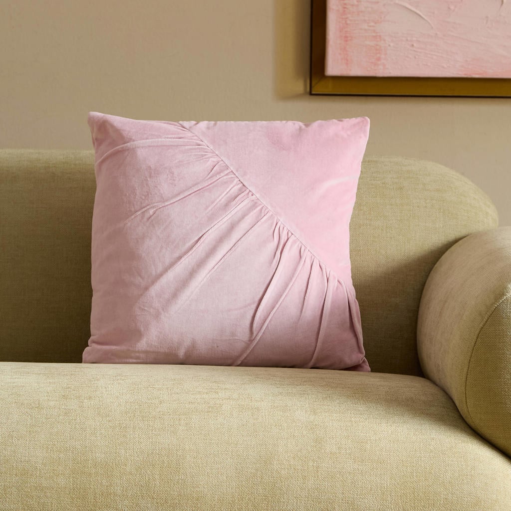 NOUS Living Lariano vierkante sierkussen 45x45 cm - roze