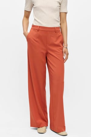 wide leg regular waist pantalon