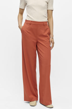 wide leg regular waist pantalon