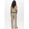 OBJECT wide leg regular waist pantalon met krijtstreep