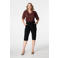 MS Mode top met lurex donkerrood