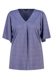 thumbnail: MS Mode top met lurex blauw