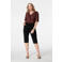 MS Mode slim regular waist capri zwart