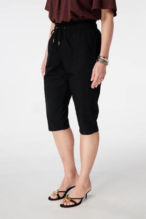 slim regular waist capri zwart
