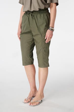 slim regular waist capri kaki