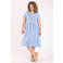 Paprika zomerjurk met ruches Plus Size - mediumblauw
