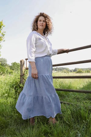 midi rok blauw