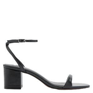 leren sandalettes zwart