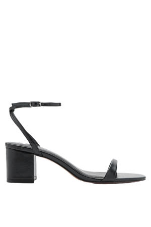 leren sandalettes zwart