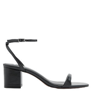 leren sandalettes zwart